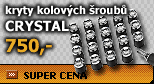 Kryty kolových šroubů CRYSTAL 20 kusů