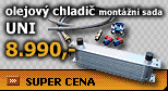 Sada pro chlazení oleje UNI - chladič 15 žeber rozměr 285x50x110mm