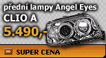 Přední tuningové světlomety včetně blinkrů Renault Clio A -- rok výroby 90-98 chrom s ANGEL EYES
